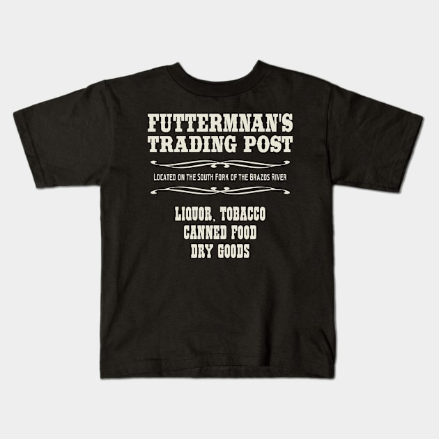 Futterman's Trading Post Kids T-Shirt by robotrobotROBOT